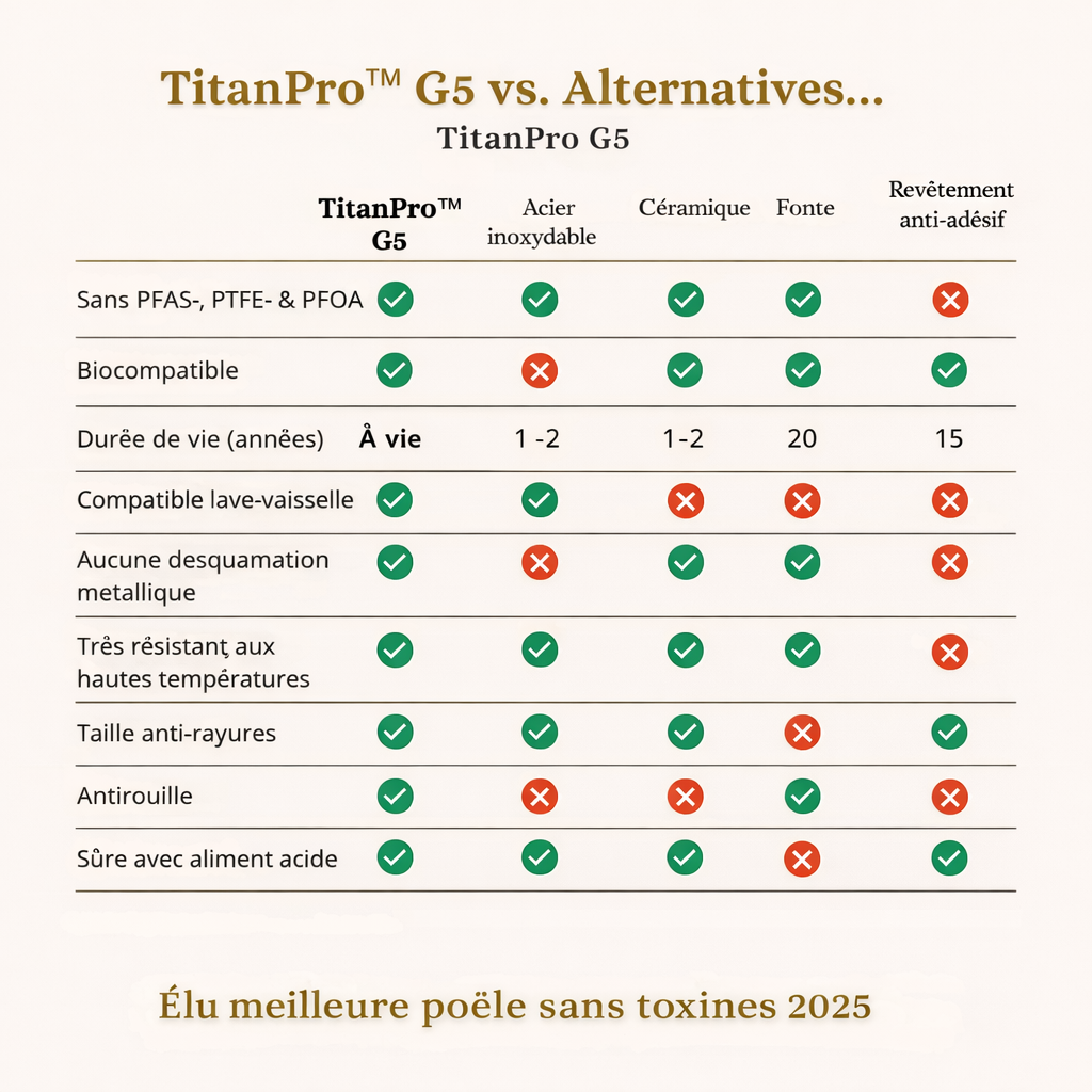 TitanPro™ G5 Poêle en titane pur